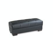 Black leatherette reversible sectional sofa by Casamode additional picture 5