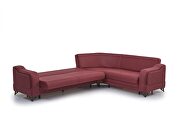 Reversible burgundy storage sectional w/ bed by Casamode additional picture 5
