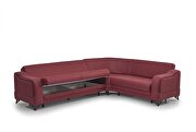 Reversible burgundy storage sectional w/ bed by Casamode additional picture 6