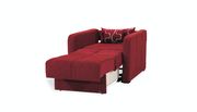 Loveseat sleeper chair in burgundy chenille by Casamode additional picture 2