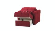 Loveseat sleeper chair in burgundy chenille by Casamode additional picture 3