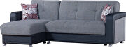 Reversilble black pu sectional by Casamode additional picture 4