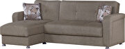 Reversilble brown fabric sectional by Casamode additional picture 2