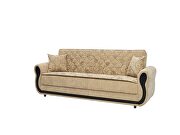 Classic style casual sofa in beige chenille fabric by Casamode additional picture 2