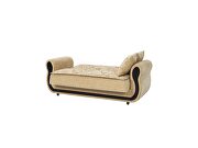 Classic style casual loveseat in beige chenille fabric by Casamode additional picture 3