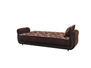 Classic style casual sofa in brown chenille fabric by Casamode additional picture 4