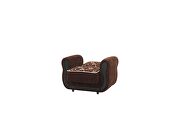 Classic style casual sofa in brown chenille fabric by Casamode additional picture 10