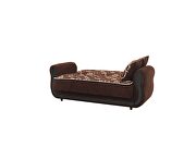Classic style casual loveseat in brown chenille fabric by Casamode additional picture 3