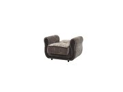 Classic style casual chair in gray chenille fabric by Casamode additional picture 3
