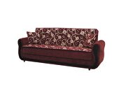 Classic style casual sofa in burgundy chenille fabric by Casamode additional picture 2