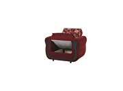 Classic style casual chair in burgundy chenille fabric by Casamode additional picture 2