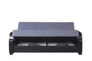 Microfiber gray sofa w/ storage and bed by Casamode additional picture 2