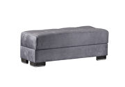 Gray microfiber small reversible sectional sofa by Casamode additional picture 7