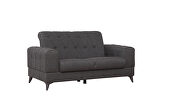 Stylish casual style gray chenille fabric sofa by Casamode additional picture 7