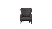 Stylish casual style gray chenille fabric chair by Casamode additional picture 2