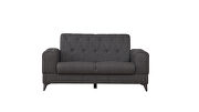 Stylish casual style gray chenille fabric loveseat by Casamode additional picture 2