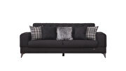 Stylish casual style black chenille fabric sofa by Casamode additional picture 3