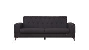 Stylish casual style black chenille fabric sofa by Casamode additional picture 4