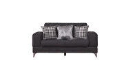 Stylish casual style black chenille fabric sofa by Casamode additional picture 8