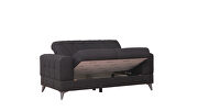 Stylish casual style black chenille fabric sofa by Casamode additional picture 9