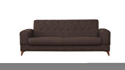 Stylish casual style brown chenille fabric sofa by Casamode additional picture 4