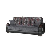 Gray microfiber / bonded leather sleeper sofa additional photo 4 of 6