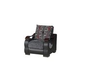 Gray microfiber / bonded leather sleeper sofa additional photo 5 of 6