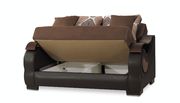 Brown microfiber / bonded leather sleeper sofa by Casamode additional picture 5