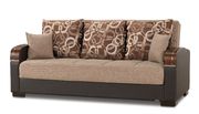 Brown polyester fabric modern sofa / sofa bed w/ storage by Casamode additional picture 10