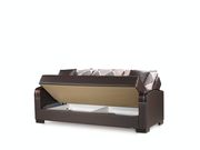 Brown pu leather modern sofa / sofa bed w/ storage by Casamode additional picture 3