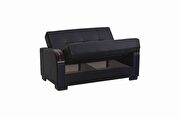 Black pu leather modern sofa / sofa bed w/ storage by Casamode additional picture 6