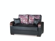 Black pu leather modern sofa / sofa bed w/ storage by Casamode additional picture 7
