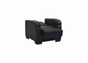 Black pu leather modern sofa / sofa bed w/ storage by Casamode additional picture 10