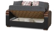 Gray polyester fabric modern sofa / sofa bed w/ storage by Casamode additional picture 7