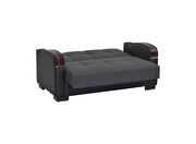 Polyester fabric modern loveseat w/ storage additional photo 3 of 2