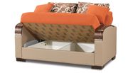 Orange chenille fabric modern sofa / sofa bed w/ storage by Casamode additional picture 6