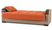 Orange chenille fabric modern sofa / sofa bed w/ storage by Casamode additional picture 8