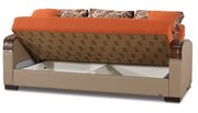 Orange chenille fabric modern sofa / sofa bed w/ storage by Casamode additional picture 9