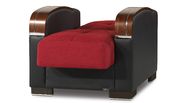 Red polyester fabric modern sofa / sofa bed w/ storage by Casamode additional picture 8