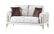 Beige velvet fabric sofa bed in modern style by Casamode additional picture 4