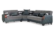 Gray unique design sectional w/ bed/storage additional photo 4 of 4