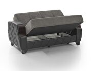 Floket gray loveseat w/ storage additional photo 2 of 2