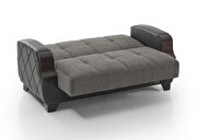 Floket gray loveseat w/ storage additional photo 3 of 2