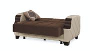 Two-toned brown/cream sofa bed w/ storage by Casamode additional picture 5