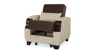 Two-toned brown/cream sofa bed w/ storage by Casamode additional picture 9