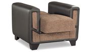 Chenille brown fabric modern sofa / bed series by Casamode additional picture 3