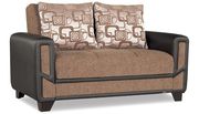 Chenille brown fabric modern sofa / bed series by Casamode additional picture 5