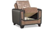 Chenille brown fabric modern chair additional photo 3 of 2