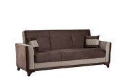 Brown velvet casual style sleeper sofa by Casamode additional picture 3