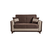 Brown velvet casual style sleeper sofa by Casamode additional picture 6